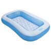 INTEX 65" x 39" x 11" Rectangular Inflatable Kiddie Pool Blue