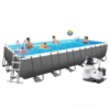 INTEX ( 24 ft x 12 ft x 52" ) Ultra XTR Frame™ Rectangular Pool Set With Sand Filter Pump