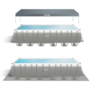 Intex 26364 rectangular pool kit featuring steel support structure, pool ladder, and sand filter pump.