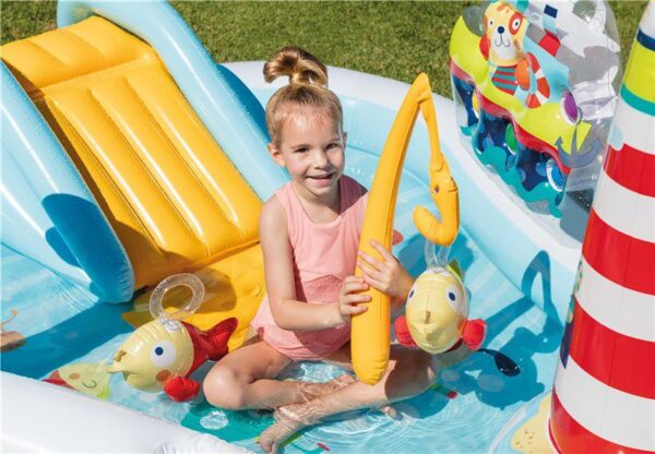 INTEX Fishing Fun Play Center Inflatable Kiddie Pool 218 x 188 x 99 cm - Image 3