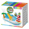 "Intex 57162 Rainbow Ring Inflatable Play Center with slide, water sprayer, and pool area"