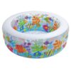 3. Brightly colored inflatable pool for kids with aquatic theme, 60-inch diameter.