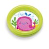 Round baby pool with soft inflatable walls and colorful animal prints designed for toddlers."