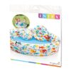 Intex 59469 inflatable kiddie pool set with beach ball and swim ring, featuring colorful summer-themed prints