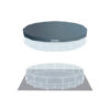 Family-size Intex round pool 14ft x 42" with durable steel frame and included maintenance tools.