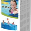 Intex 10ft x 30in metal frame pool (model 28200) with white support legs, designed for backyard swimming.