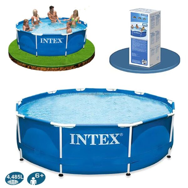 INTEX 10ft X 30in Round Metal Frame Pool ( 305 cm X 76 cm - Image 2